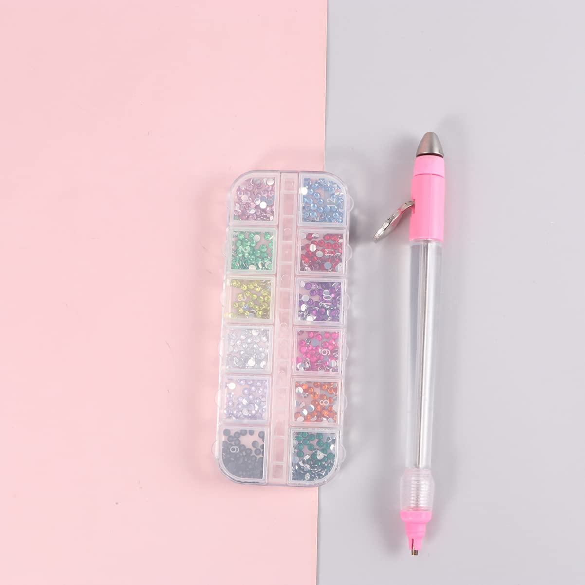 2 zestawy do zestawu do rękodzieła, rękodzieła Akcesoria do manicure Ozdoby do paznokci Klejnoty do paznokci Brokatowe wiertła Klejnoty Rozsiane narzędzia do majsterkowan