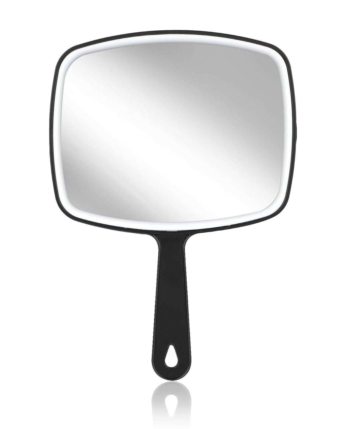 1 pezzi Grande specchio portatile-specchio da trucco quadrato con manico,per barbieri, parrucchieri, studi dentistici, per tagliare i capelli e applicare il trucco
