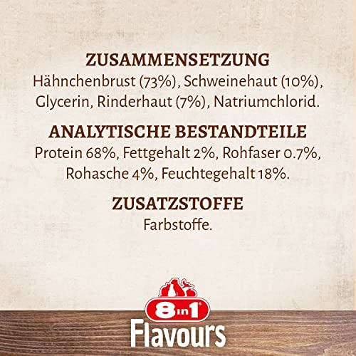 8in1 Triple Flavour Wings Kaustangen für Hunde - Kausnacks mit extra viel Fleisch, 113g Beutel (ca. 6 Stück)