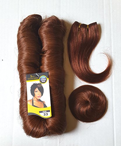 5.5' Short Auburn Pixie Finger Rolls Italian Wave...