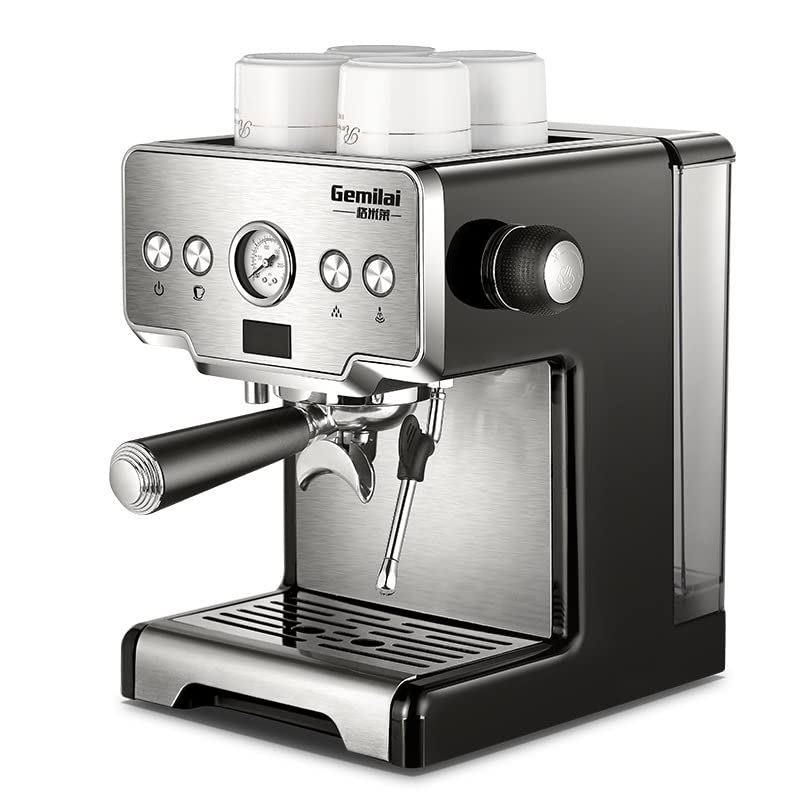 Gemilai CRM3605 Coffee Maker Espresso Machine For Home Office Small Semi-automatic With Milk froth function