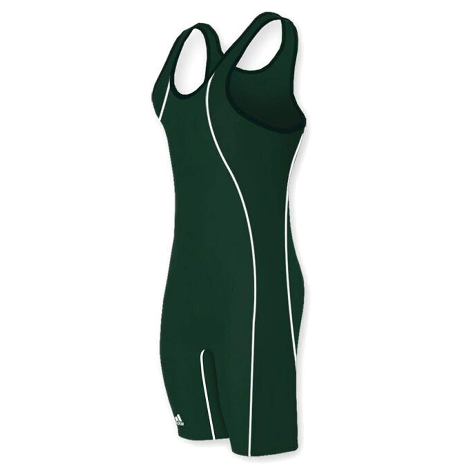 adidas Men's Wide Panel Singlet Wrestling, Hunter/Hunter, Youth-S