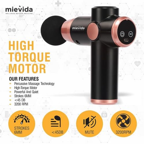 Mievida Fit Mini Pro Portable Electric Body Massage Gun | Dill tissue tissue bump for whole body pain and stress relief Mievida Fit Mini Pro Portable Electric Body Massage Gun | Dill tissue tissue bump for whole body pain and stress relief