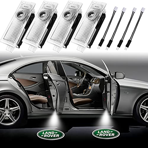 4PCS for Land Rover Car Door Light Logo Projector Light Ghost Shadow LED Light Courtesy Laser Welcome Light Compatible with Land Rover Range Rover Evoque Freelander