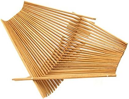 Chopstick Art Recycled Bamboo Chopstick Folding Basket, Large Tea Stained