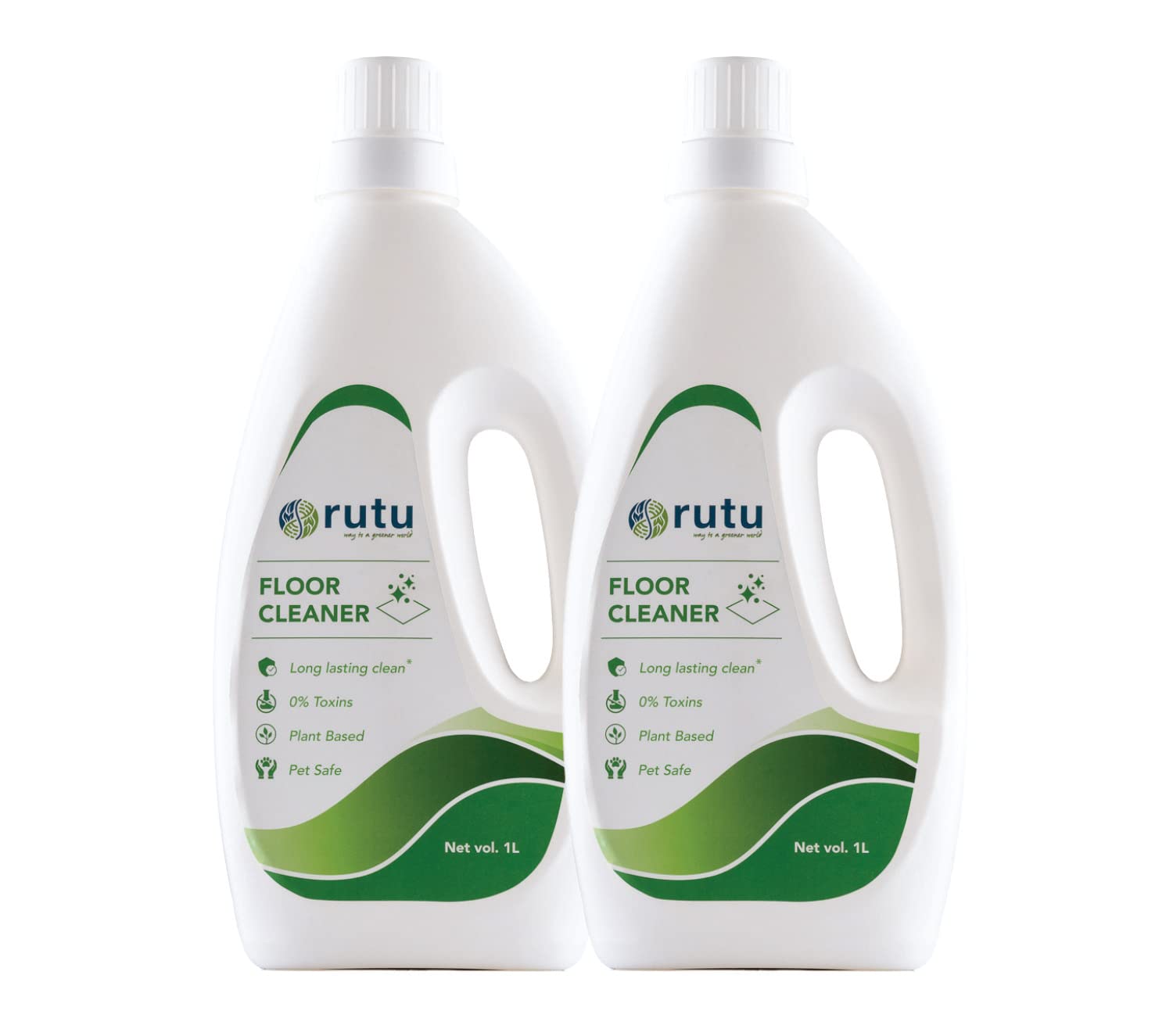 Rutu Floor Cleaner, 1L + 1L | Pet Safe, Plant Based, 0% Toxins, Long Lasting Clean | Bio-degradable Formulation, Sulphate and Phosphate Free, pH Balanced (Pack of 2) (B0BX91XMDJ) Amazon Price History, Amazon Price Tracker