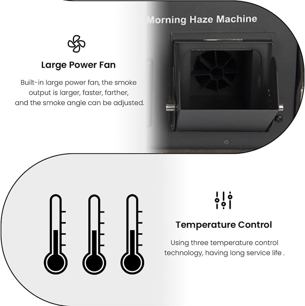 Máquina de Niebla Profesional de 1200W, máquina de neblina matutina con Estuche de Vuelo, Tanque de líquido de 5L, máquina de Humo DMX 512 for Escenario, Bar, Discoteca, Equipo de DJ