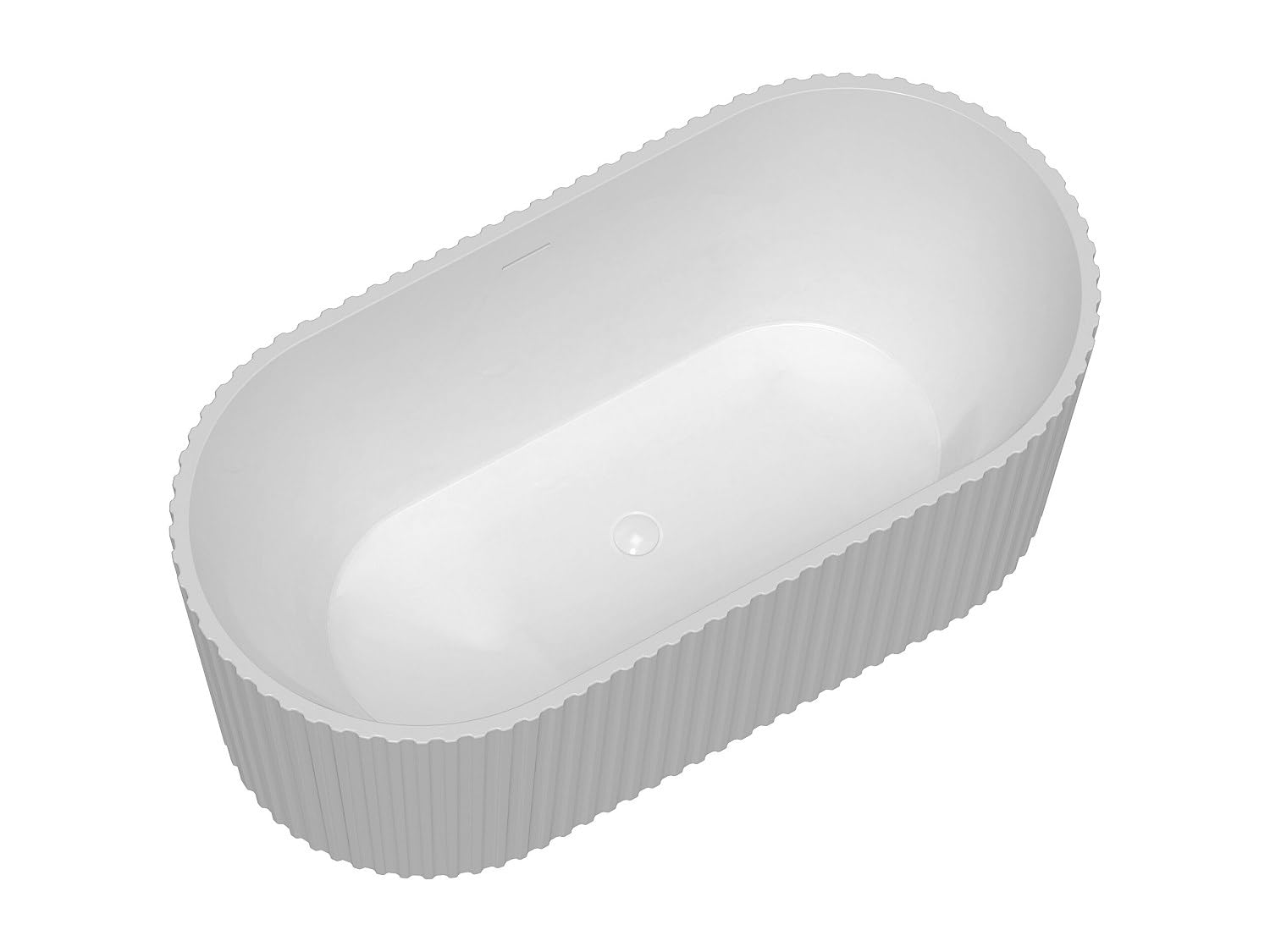 Vente-unique - Vasca da bagno freestanding 1 posto Aliena - acrilico - bianco