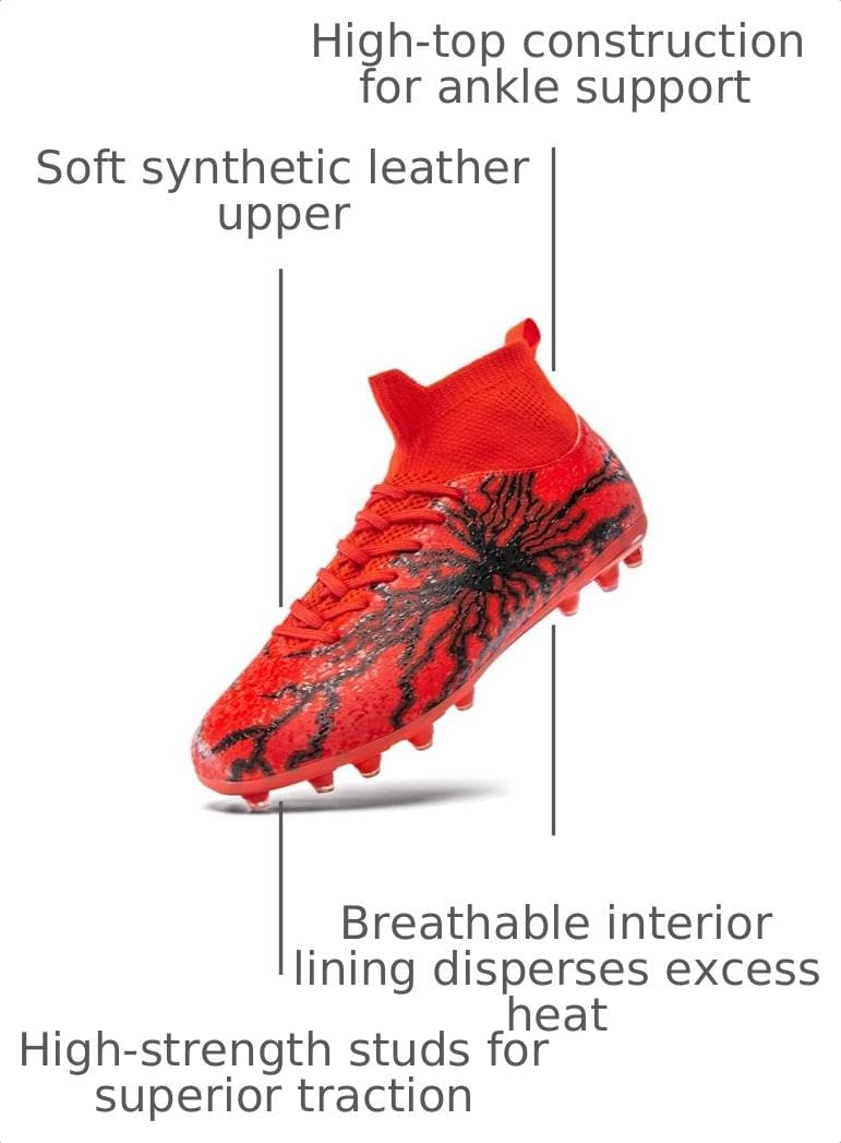 Kids Soccer Cleats Boys Girls Turf Training Football Cleats