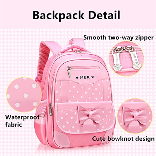 Lanshiya 2Pcs Princess Bow Girls Backpack 2-Piece Elementary School Bag Kids School Travel Bag Set #TOP4
