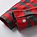 Boys and Toddler Long Sleeve Button Down Plaid Shirts Western Jacket Dress Coat Kids Outwear School (Red, 1-2 Years)