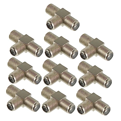 UKCOCO 10 Conectores De TV Divisor Coaxial Cable para Auriculares Conector Divisor Tapa De Salida Prensaestopas para Cable Auxiliar De Internet De Alta Velocidad Cable Coaxial