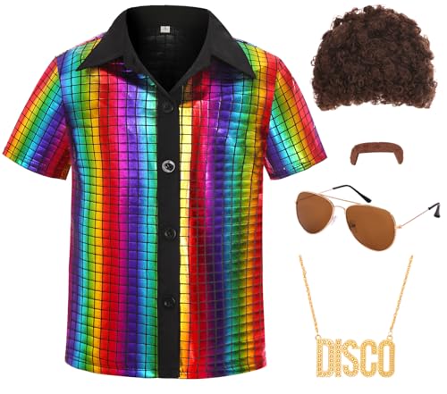 Disfraz disco 70s para niños talla 5-7 años miniatura 1