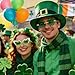 2Pairs St Patricks Day Glasses Shamrock Sunglasses Green Four Leaf Clover Leprechaun Costume Fashion Glasses Irish St Patrick's Day Outfit for Women Saint Patricks Accessories Party Favors Decorations