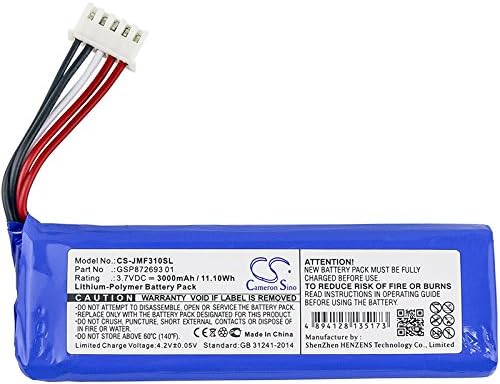 Battery for JBL GSP872693 01 Flip 4 Flip 4 Special Edition(3.70V,Li-Polymer,3000mAh / 11.10Wh)