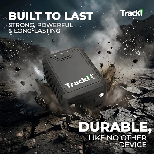 Image of Tracki Pro GPS Tracker for Vehicles, Subscription Required, Cancel Anytime - Track Cars & Assets for Months - Hidden GPS Tracker for Car (Tracker + 6M Subs.)