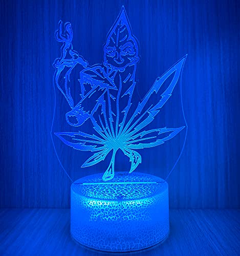 Lámpara LED de mesa ilusión óptica 3D hoja 420 miniatura 5