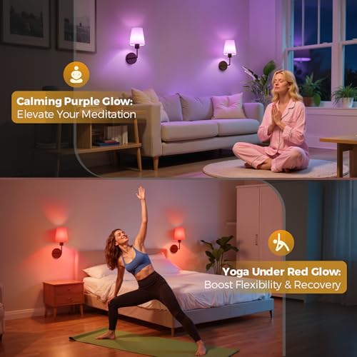 Image of DORESshop Battery Operated Wall Sconce Set of 2, Wall Light Wireless Easy to Install, Dimmable and Adjustable Sconces Wall Decor, Rechargeable Wall Lamp for Bedroom, Living Room, Black 13.8in