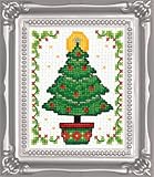 Tobin Christmas Tree Ornament Counted Cross Stitch Kit, 2-Inch x 3-Inch