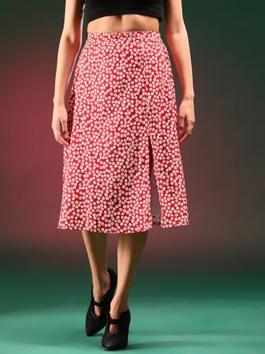 Image of KOTTY Women's Solid and Printed Skirts - A-Line || Pencil || Midi || Maxi || Knee-Length || Flared || Asymmetric Styles for Chic and Comfortable Fashion