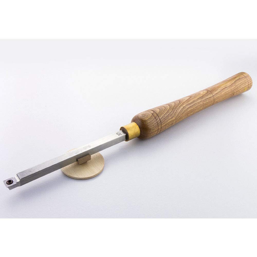 Scalpello per Tornio, Utensile per Tornitura Del Legno, Scalpello per Tornio con Punta con Inserto Quadrato in Carburo da 11 Mm con Bordo Dritto per Hobbisti Del Legno, Fai da Te, Falegname