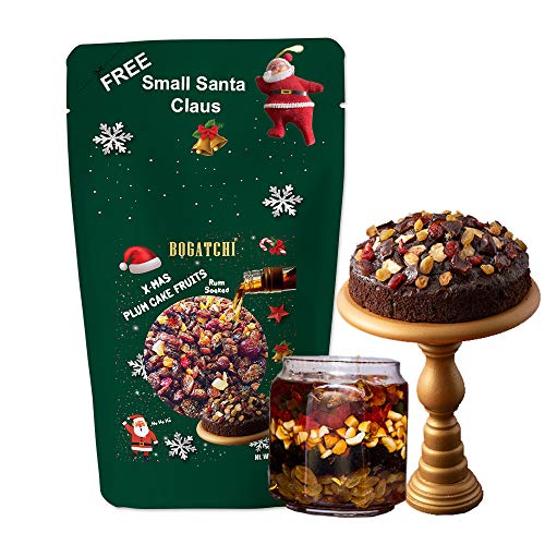 Image of BOGATCHI Plum Cake Mix - Pre-Soaked Dry Fruits Raisins, Cashews, Dates, Dry Ginger, Orange Peel, Tutty Fruity, Cherry , 300g