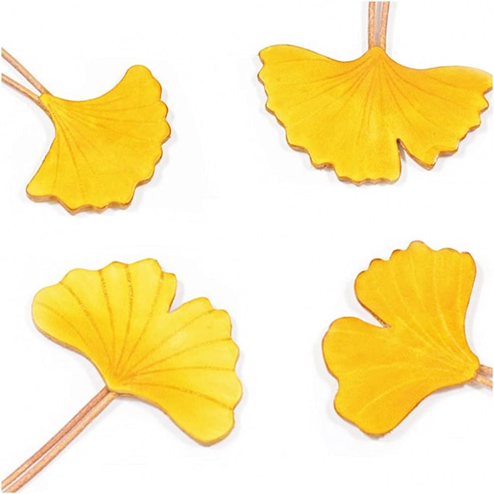 WellieSTR 1PC (Stlye C) Leather Die Cutter Japan Steel Blade Leather Knife Mold Ginkgo Leaf Pendant Template Leather Tool Cutting Wood Dies