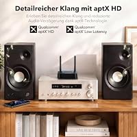 1Mii B06Pro Bluetooth 5.3 HiFi Empfänger, Kabelloser Audio Adapter mit Großer Reichweite, aptX Low Latency & 3D Surround, Optisch/Koaxial/3,5mm AUX für Stereoanlage & Lautsprecher – Ansicht 4