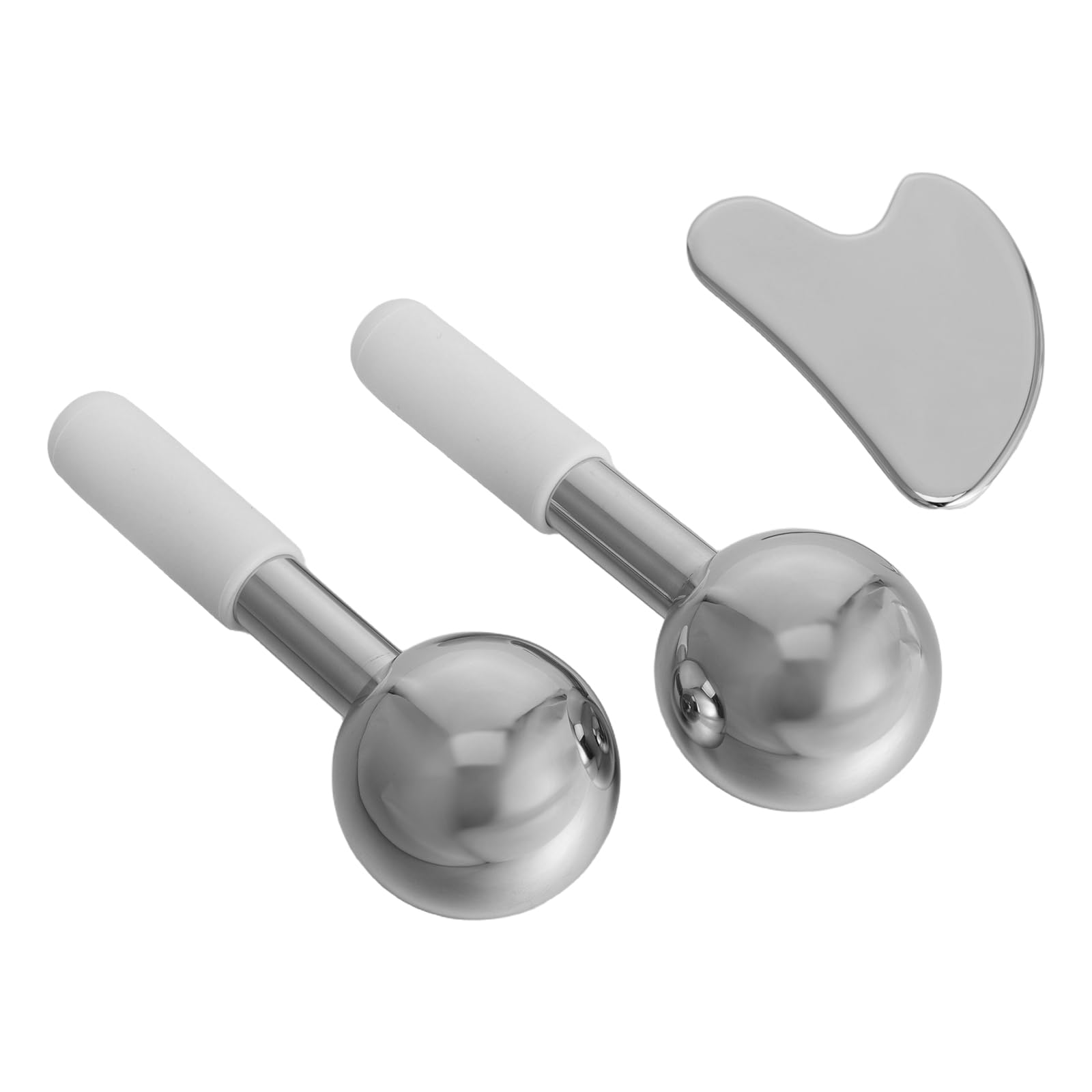 Veemoon Set Gua Sha per Massaggi Corpo e Viso Rullo Freddo Rinfrescante, Tavoletta e Sfera per Sollievo Muscolare, Strumenti Gua Sha Portatili per Trattamenti di Bellezza e Relax
