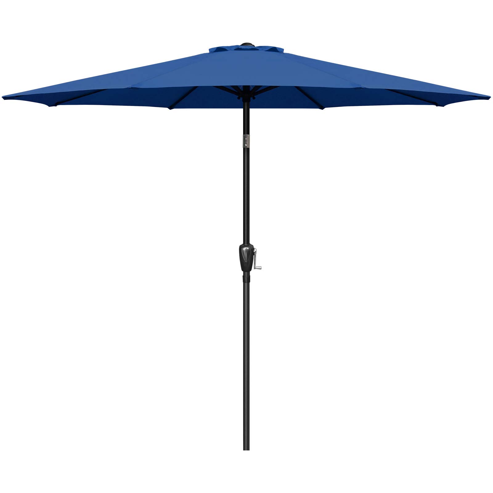 Photo 1 of (USED) Simple Deluxe 9ft Outdoor Table Umbrella with Button Tilt and 8 Sturdy Ribs, Blue 