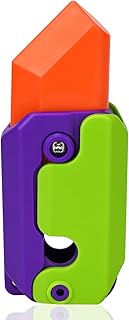 3D Printed Fidget Toys Knife, 3D Printing Plastic Knife Sensory Toy for Adults, Anxiety Stress Relief Toys for ADHD ADD and Autism (Purple)