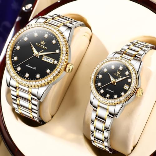 Image of OLEVS Men Watch Wooden Accent Band Multi Function Dial Luminous Waterproof Casual Luxury Business Watch