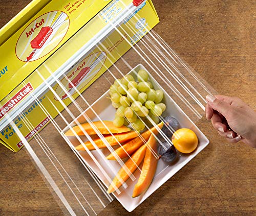 Jet-Cut Frischhaltefolie zum Schneiden, Gastronomie 45cm x 300m – extra breit, PVC transparent, 1 Stück