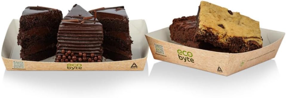 ITC Square Paper Plate [4 in.] – Pack of 50, Disposable Plates for Serving Food – Plastic-Free with Compostable BioSeal Coating, Biodegradable Germ-Free Tableware