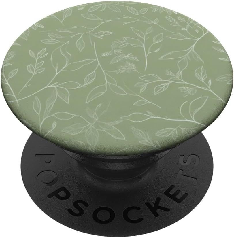 Sage Garden Green Leaf Floral PopSockets PopGrip for MagSafe
