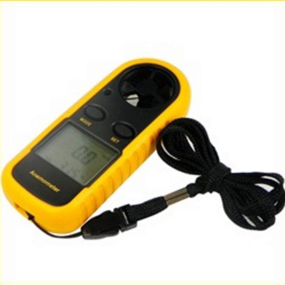 JJJ Anemometro Digitale velocità del Vento Misurazione della Temperatura della velocità di misurazione Easy di Alta precisione Piccola retroilluminazione LCD Portatile (GM816)