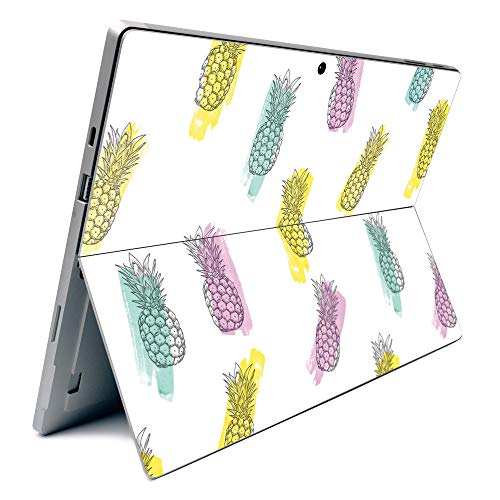 Image of MightySkins Carbon Fiber Skin for Microsoft Surface Pro 7 - Funky Pineapples | Textured Carbon Fiber Finish | Easy to Apply, Remove, and Change Styles | Made in The USA (CF-MISURPR7-Funky Pineapples)
