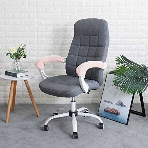 Image of FORCHEER Office Chair Armrest Cover Stretchable Water Resistant Spandex Stretch Jacquard Computer Office Chair Arm Pad Covers Chair Slipcover for Desk Chairs Arm 2P-Pink