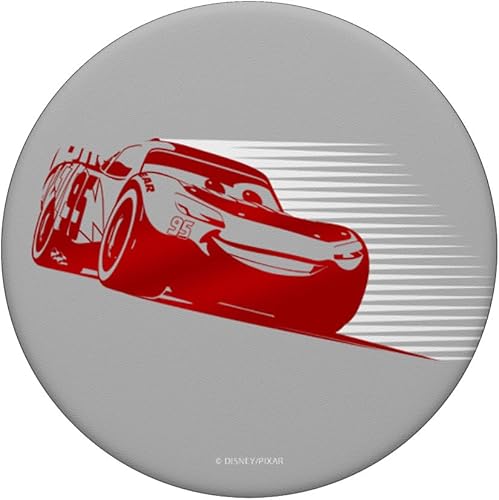 Miniatura 3 de Disney Pixar Cars Lightning McQueen Simple Portrait PopSockets PopGrip agarre intercambiable para teléfonos y tabletas