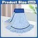 Large Microfiber Tube Mop Heads,Tube Wet Mop Refill (6 inch),Blue Heavy Duty Industrial Wet Mop Head Refill, Highly Absorbent,Commercial Mop Head Replacement,Machine Washable,Hardwood Floors(2)