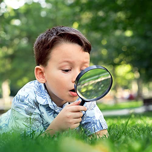 Feosky Handheld Reading Magnifier, 10X Magnifier, 60Mm Glass Lens, Rubbery With Non-Slip Soft Handle For Seniors Reading And Kids Nature Exploration #TOP3