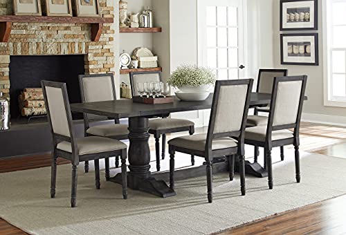 Progressive Furniture Muse Upholstered Back Chair (2/Ctn), Weathered Pepper #TOP5