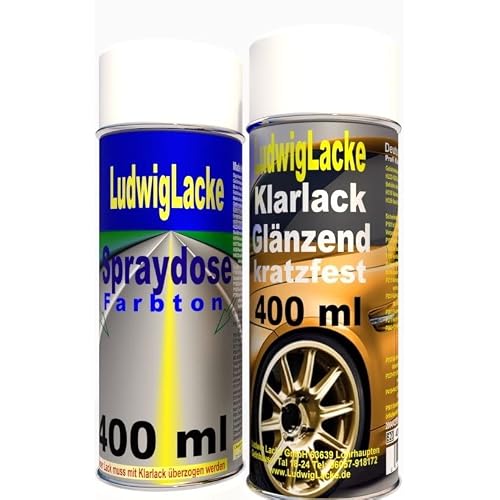 VW Candyweiss LB9A Spraydosen Set 400ml Autolack 400ml Klarlack