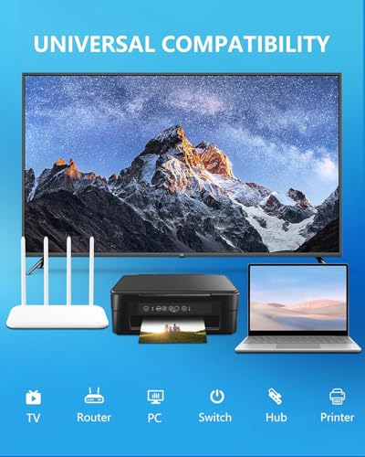 Image of Ethernet Splitter, Gigabit Network Port Splitter 1 in 3 Out, 1 Female to 3 Female High Speed LAN Internet Adapter with USB C Charging Cable, Plug and Play for Cat5 Cat5e Cat6 Cat7 Cat8 RJ45 Cord