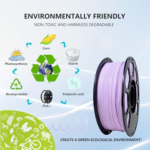 Image of iBOSS PLA Plus 3D Printer Filament PLA+ Filament 1.75mm, Neatly Wound 3D Printing Filament 1.75mm + /- 0.02 mm, Fit Most FDM 3D Printers, 1kg Spool (2.2lbs), Light Purple