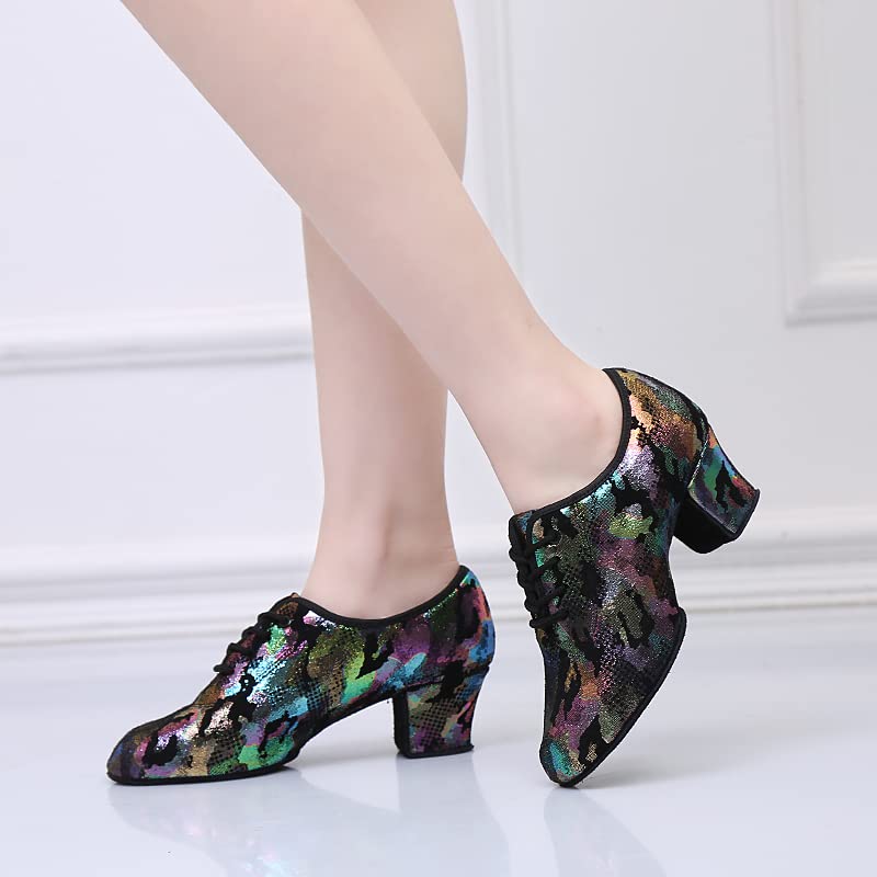 Women's Dance Practice Shoes Purple Ballroom Practice Latin Salsa Swing Shoes4