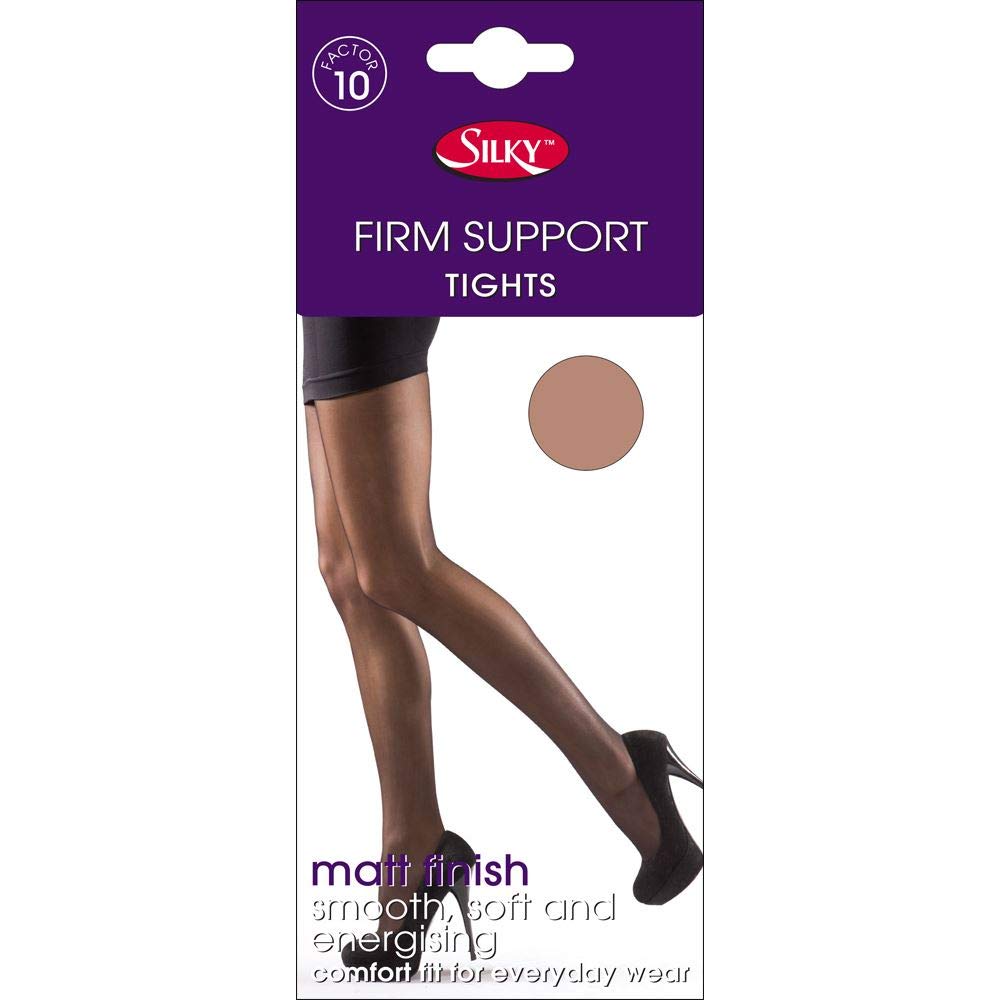 undercover lingerieSilky Firm Support Tights Factor 10 with Reinforced Body and Toe 1 or 3 Pack
