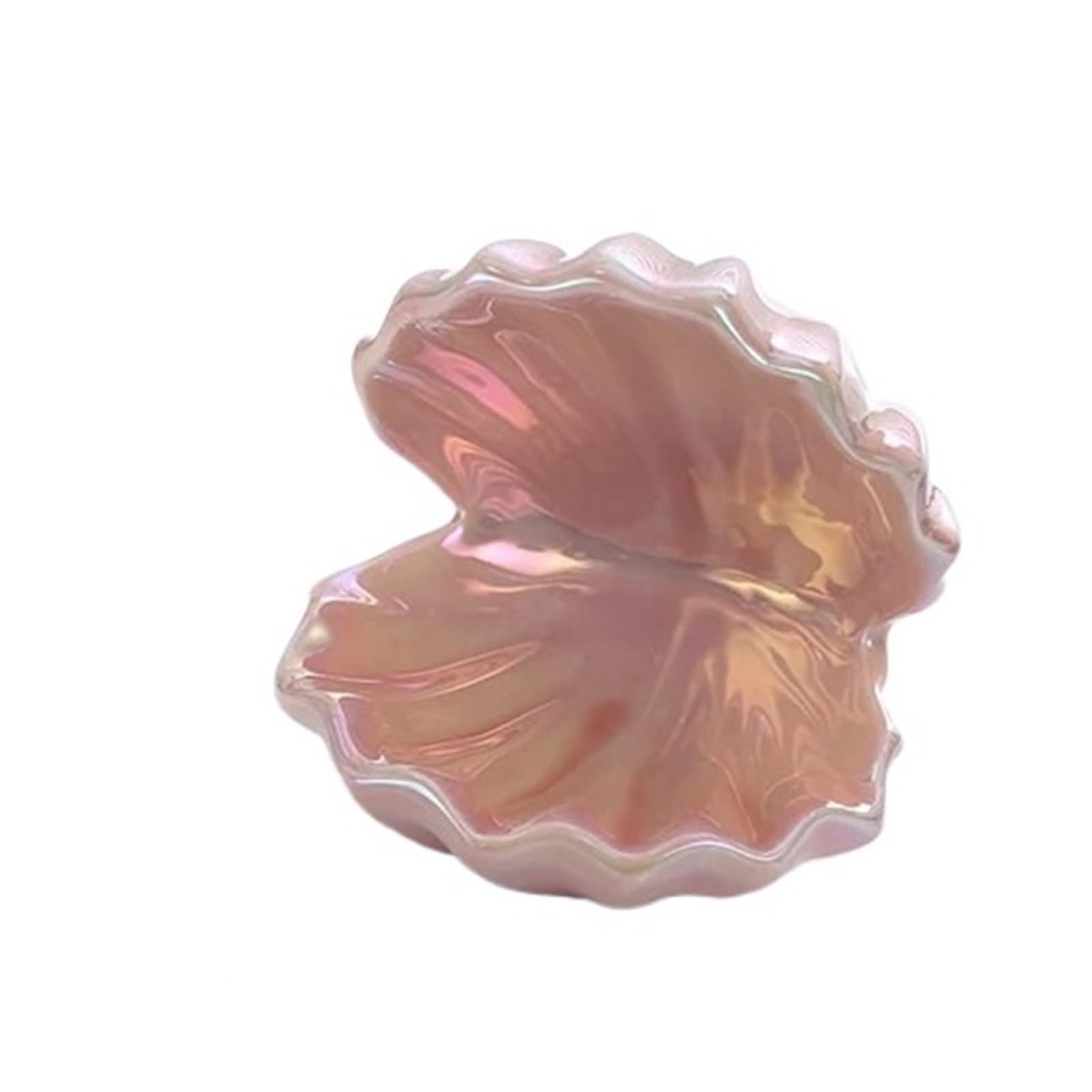 RRYPBOVG Ceramic Jewelry Dish Ceramic Shell Decorative Storage Ornament Jewelry Plate(Colorful powder)