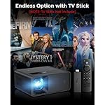 CiBest Mini Projector, 2025 Upgraded Full HD 1080P Support Video Projector, Portable Small Movie Projector, Compatible with iOS/Android/Windows/TV Stick/Box/USB/HDMI - Image 3