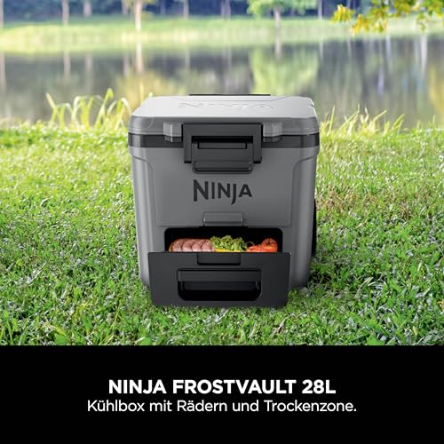 Ninja FrostVault isolierte Kühlbox mit Rollen, bis 48 Dosen, Schiefergrau – Ansicht 2